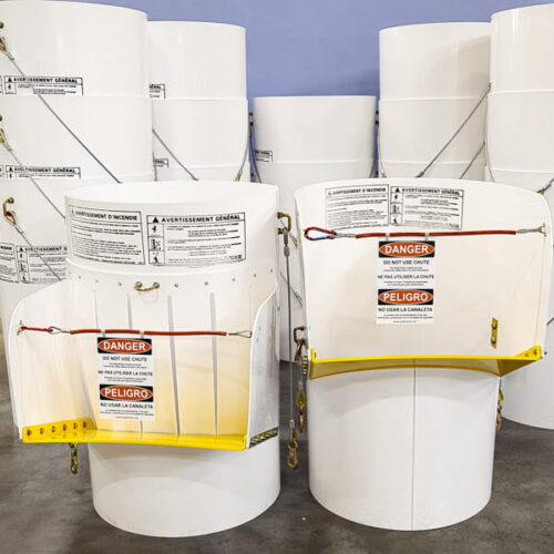 White Superchute door and top hopper. White Superchute door and top hopper.